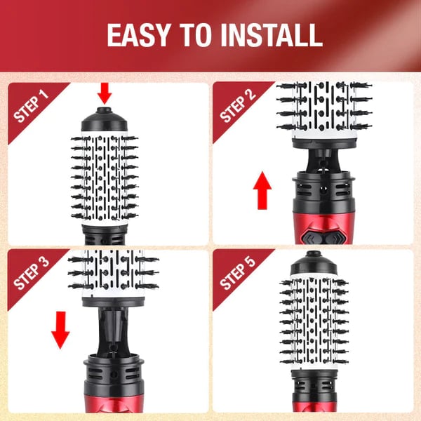Brosse à cheveux 3 en 1 - Votre brushing parfait, sans effort, en moins de 5 minutes.
